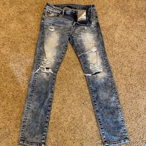 American eagle acid wash skinny jean 32x32
